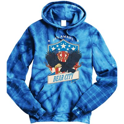 Bear City National Delaware Day Gift Tie Dye Hoodie