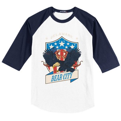 Bear City National Delaware Day Gift Baseball Sleeve Shirt