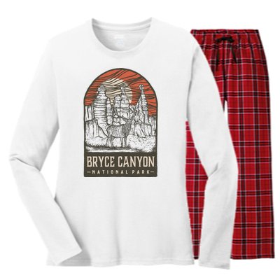 Bryce Canyon National Park Women's Long Sleeve Flannel Pajama Set 