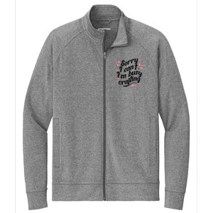 Busy Crafting Needlework Hobby Crafter Funny Gift Stretch Full-Zip Cadet Jacket