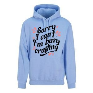 Busy Crafting Needlework Hobby Crafter Funny Gift Unisex Surf Hoodie