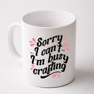 Busy Crafting Needlework Hobby Crafter Funny Gift Coffee Mug