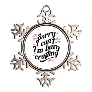 Busy Crafting Needlework Hobby Crafter Funny Gift Metallic Star Ornament