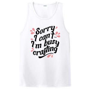 Busy Crafting Needlework Hobby Crafter Funny Gift PosiCharge Competitor Tank