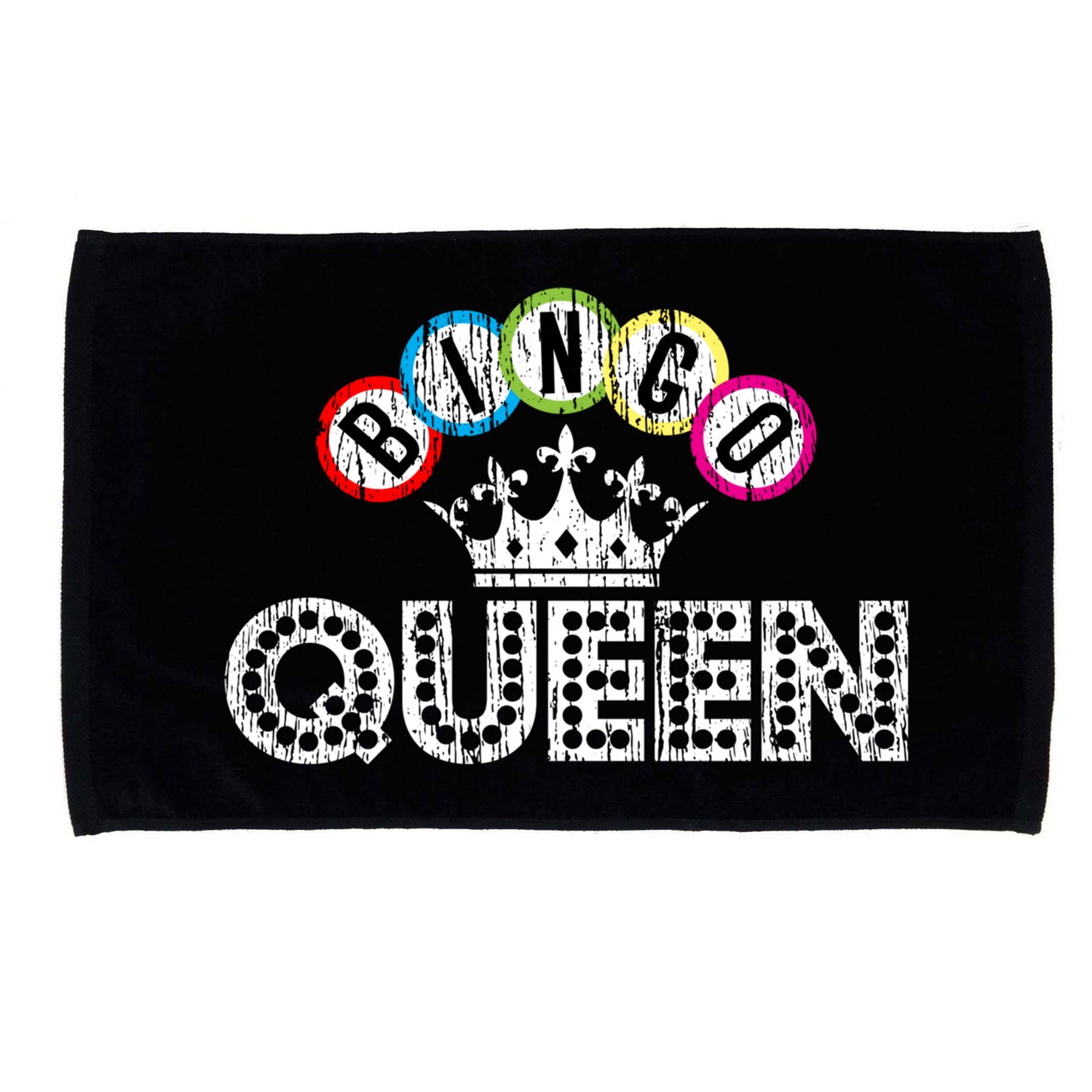Bingo Casino Night Crown Bingo Queen Gift Microfiber Hand Towel