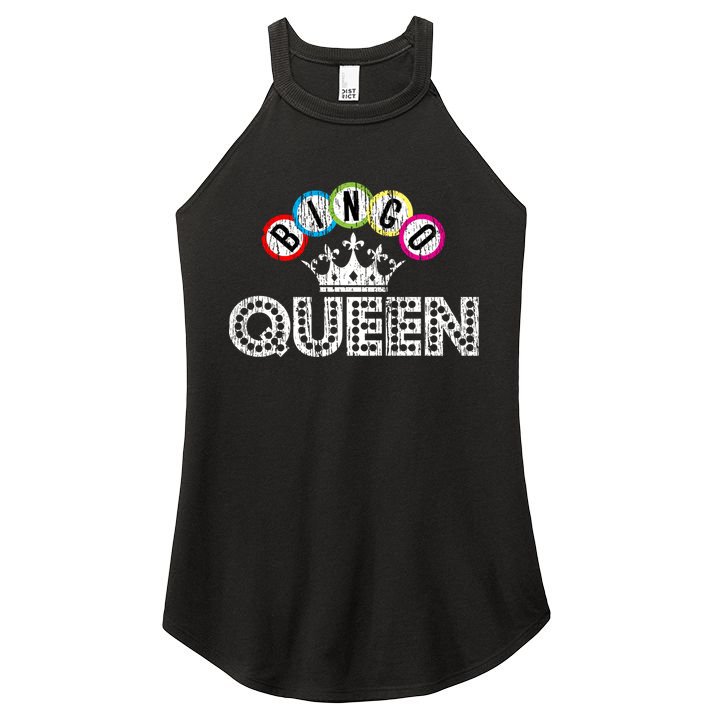 Bingo Casino Night Crown Bingo Queen Gift Women's Perfect Tri Rocker Tank