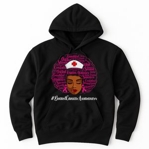 Breast Cancer Nursing African Black Nurse Ribbon Hoodie