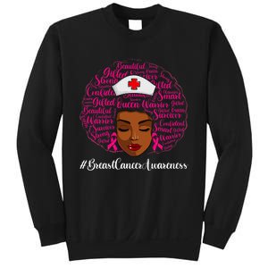 Breast Cancer Nursing African Black Nurse Ribbon Sweatshirt