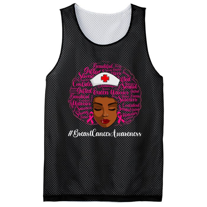 Breast Cancer Nursing African Black Nurse Ribbon Mesh Reversible Basketball Jersey Tank