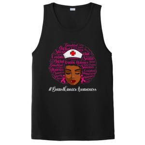 Breast Cancer Nursing African Black Nurse Ribbon PosiCharge Competitor Tank