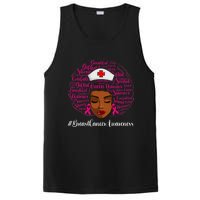 Breast Cancer Nursing African Black Nurse Ribbon PosiCharge Competitor Tank