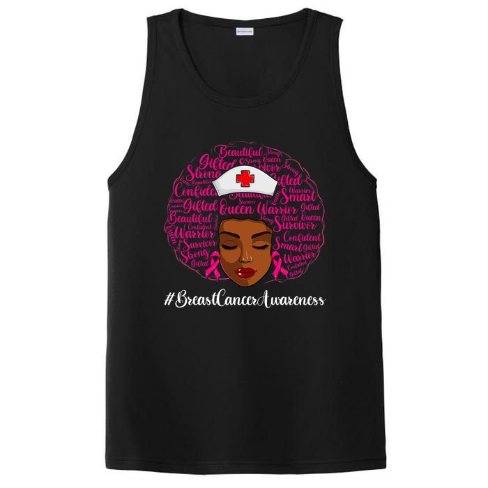 Breast Cancer Nursing African Black Nurse Ribbon PosiCharge Competitor Tank