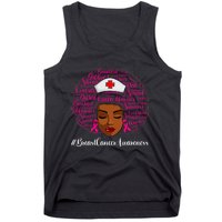 Breast Cancer Nursing African Black Nurse Ribbon Tank Top