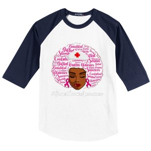 Breast Cancer Nursing African Black Nurse Ribbon Baseball Sleeve Shirt