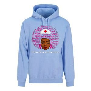 Breast Cancer Nursing African Black Nurse Ribbon Unisex Surf Hoodie