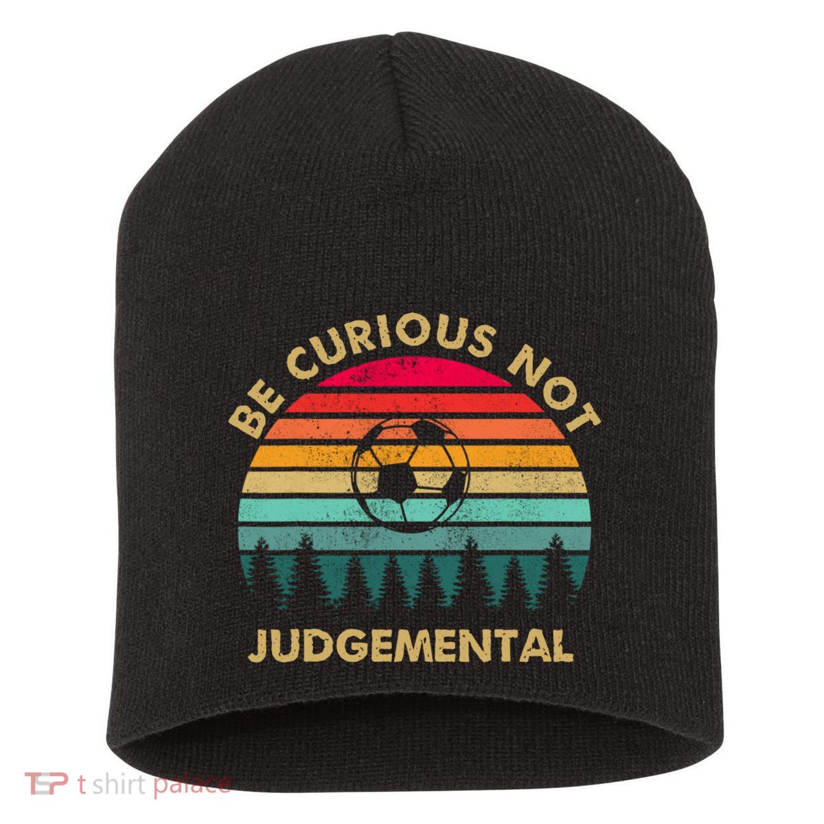 Be Curious Not Judgemental Vintage Funny Short Acrylic Beanie