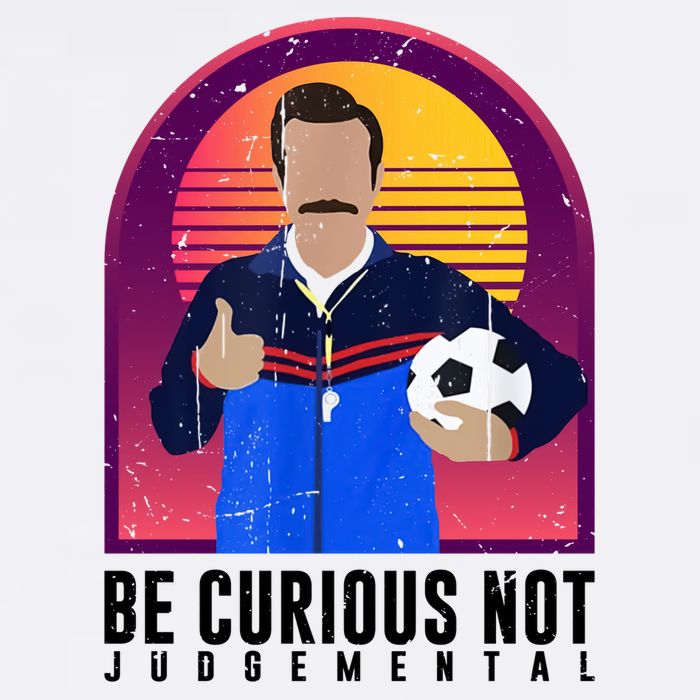Be Curious Not Judgemental Football Funny Sustainable Bucket Hat