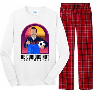 Be Curious Not Judgemental Football Funny Long Sleeve Pajama Set