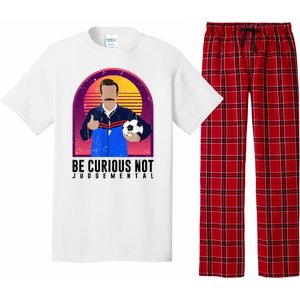 Be Curious Not Judgemental Football Funny Pajama Set