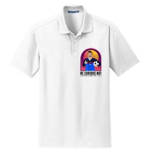 Be Curious Not Judgemental Football Funny Dry Zone Grid Polo