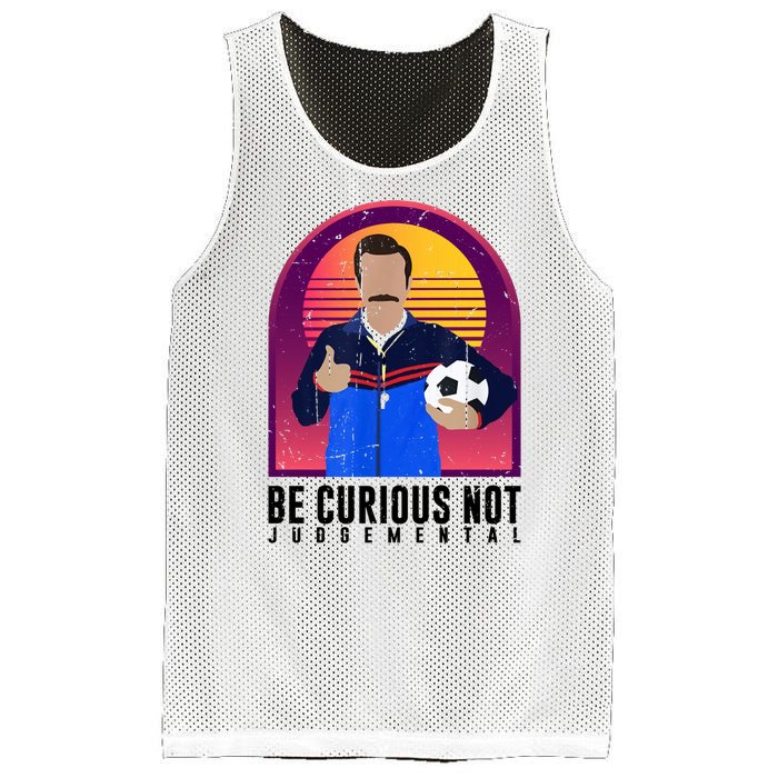 Be Curious Not Judgemental Football Funny Mesh Reversible Basketball Jersey Tank