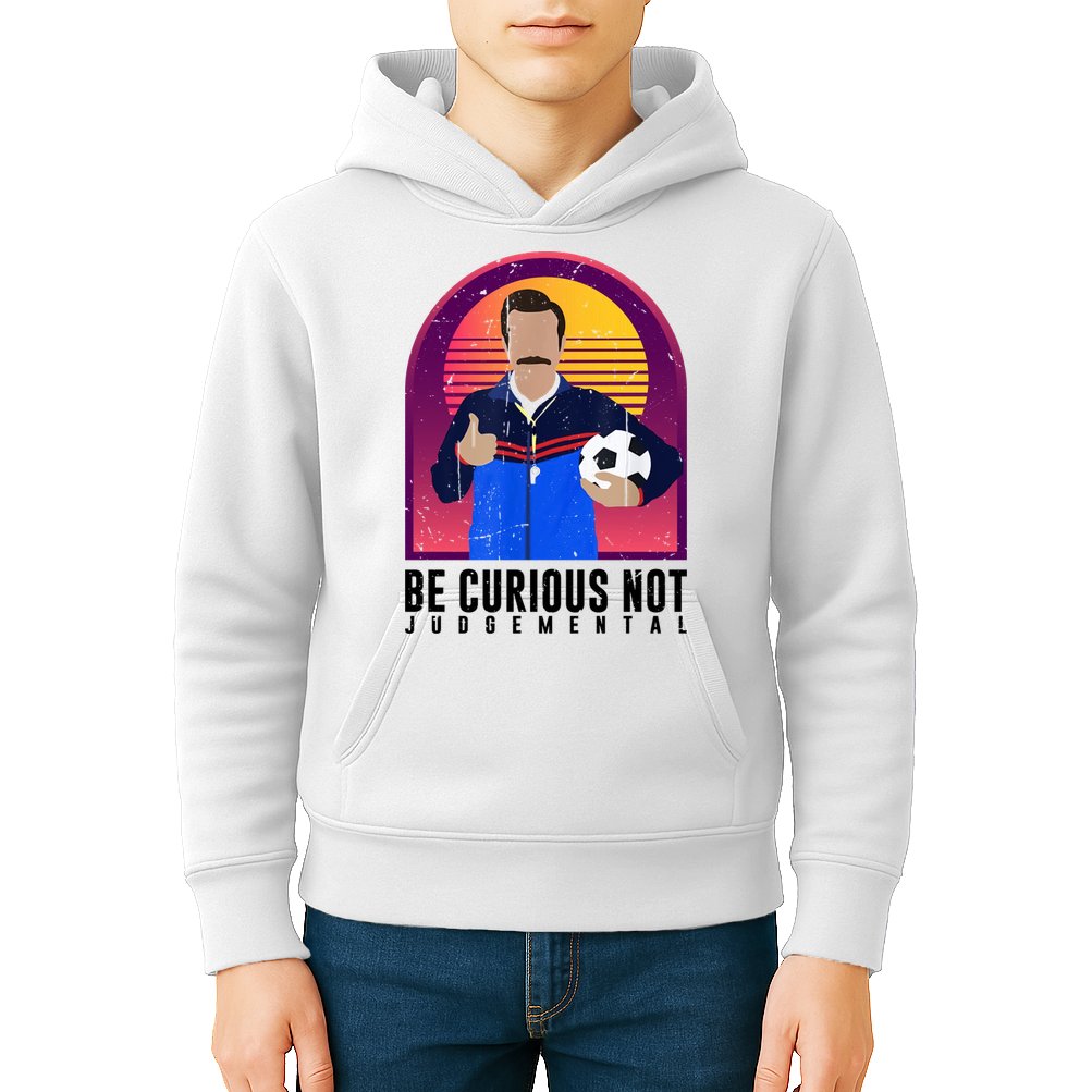 Be Curious Not Judgemental Football Funny Kids Hoodie