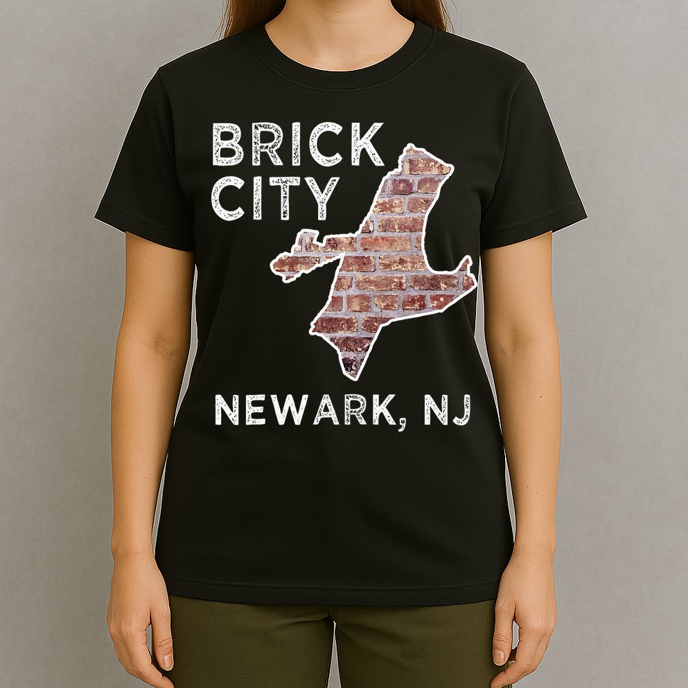 Brick City Newark NJ City New Jersey Map graphic T-Shirt