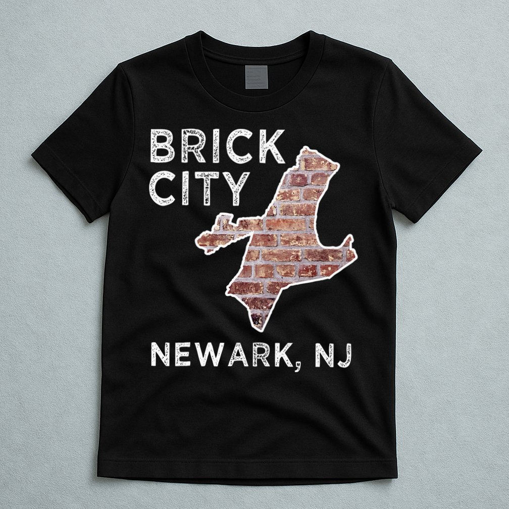 Brick City Newark NJ City New Jersey Map graphic T-Shirt