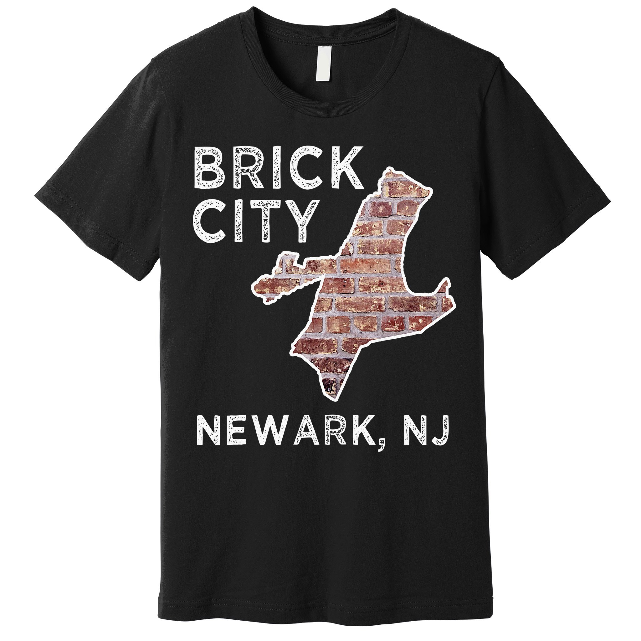 Brick City Newark NJ City New Jersey Map graphic Premium T-Shirt