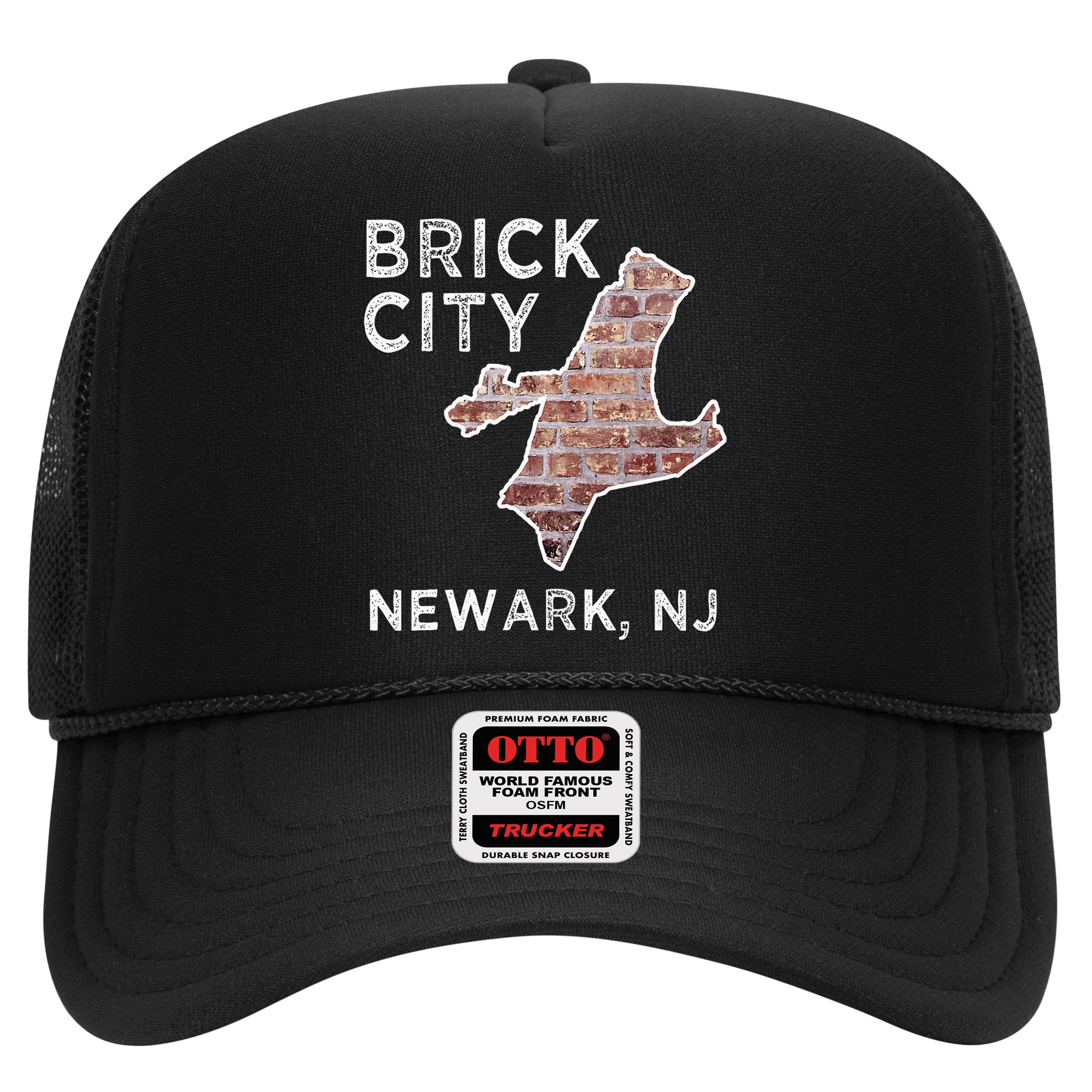 Brick City Newark NJ City New Jersey Map graphic Hat