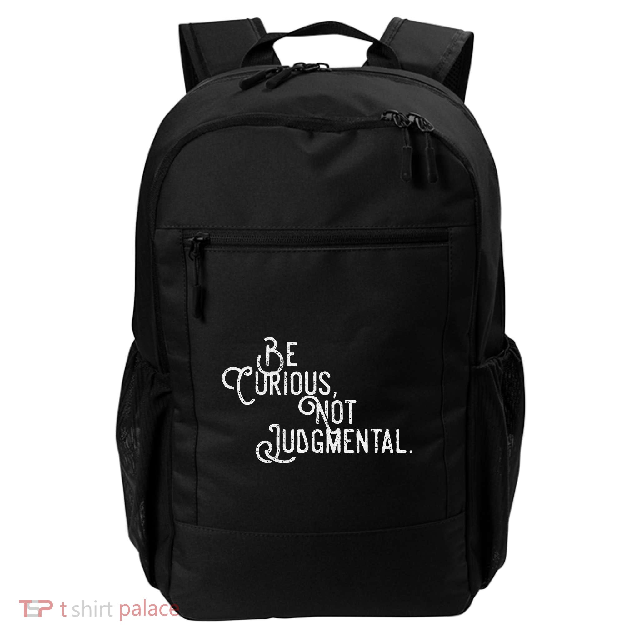Be Curious Not Judgemental Inspirational Vintage Backpack