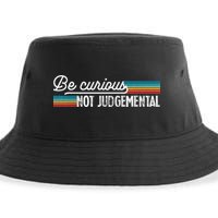 Be Curious Not Judgemental Motivation Inspirational Sustainable Bucket Hat