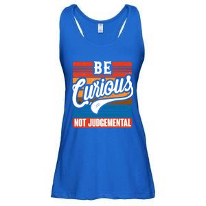 Be Curious Not Judgetal Motivation Inspirational Gift Ladies Essential Flowy Tank