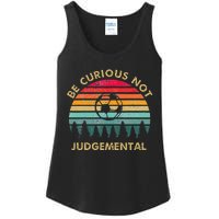 Be Curious Not Judgemental Inspirational Vintage Ladies Essential Tank