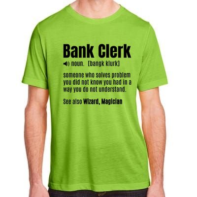 Bank Clerk Noun Definition Finance Banker Cashier Banking Gift Adult ChromaSoft Performance T-Shirt