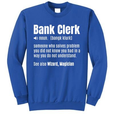 Bank Clerk Noun Definition Finance Banker Cashier Banking Gift Sweatshirt