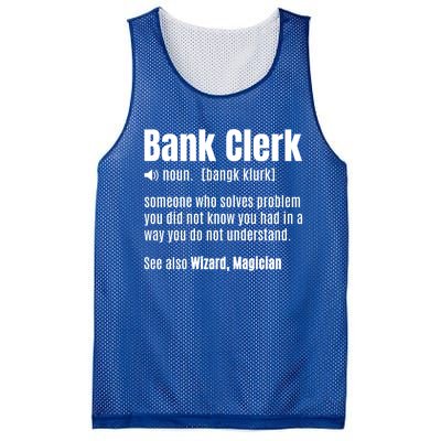 Bank Clerk Noun Definition Finance Banker Cashier Banking Gift Mesh Reversible Basketball Jersey Tank