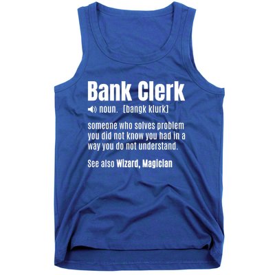 Bank Clerk Noun Definition Finance Banker Cashier Banking Gift Tank Top