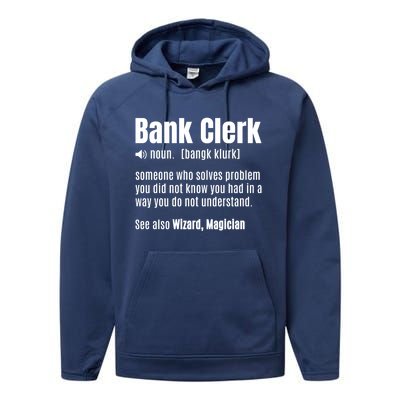 Bank Clerk Noun Definition Finance Banker Cashier Banking Gift Performance Fleece Hoodie