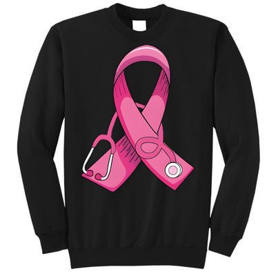 Breast Cancer Nurse Stethoscope Pink Ribbon Sweatshirt