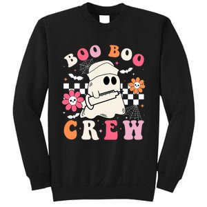 Boo Crew Nurse Halloween Outfits For Women Groovy Sweatshirt