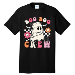 Boo Crew Nurse Halloween Outfits For Women Groovy Tall T-Shirt