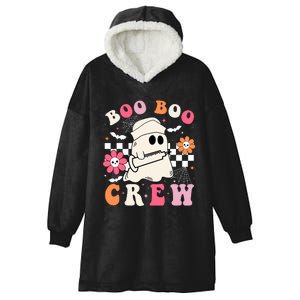 Boo Crew Nurse Halloween Outfits For Women Groovy Hooded Wearable Blanket