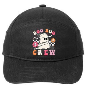 Boo Crew Nurse Halloween Outfits For Women Groovy 7-Panel Snapback Hat