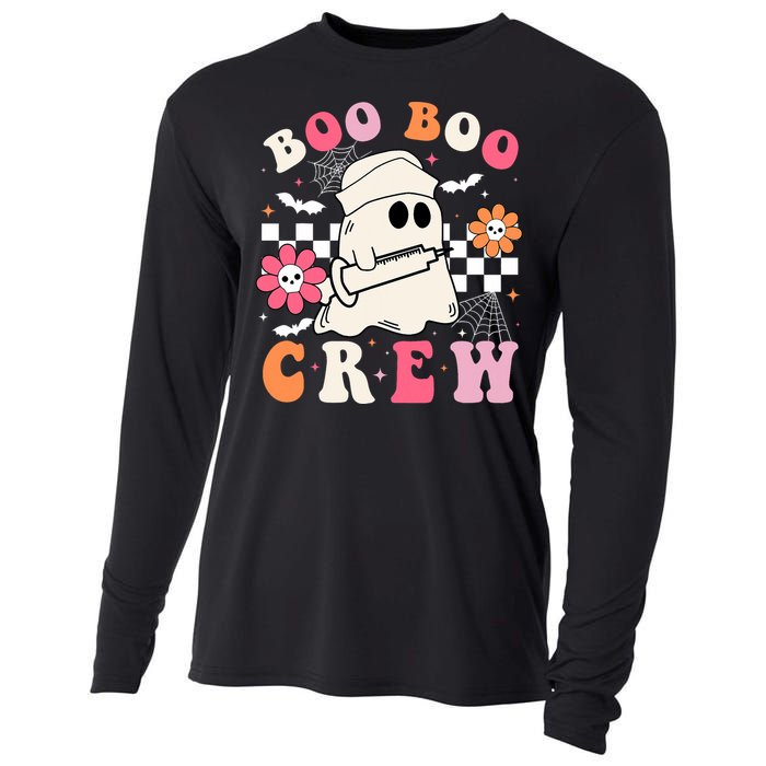 Boo Crew Nurse Halloween Outfits For Women Groovy Cooling Performance Long Sleeve Crew