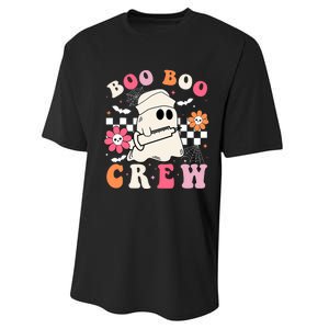 Boo Crew Nurse Halloween Outfits For Women Groovy Performance Sprint T-Shirt