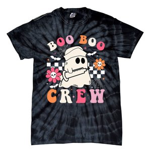 Boo Crew Nurse Halloween Outfits For Women Groovy Tie-Dye T-Shirt