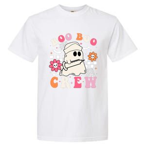 Boo Crew Nurse Halloween Outfits For Women Groovy Garment-Dyed Heavyweight T-Shirt