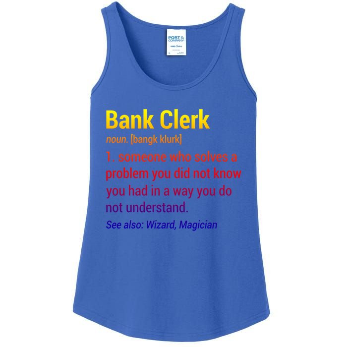 Bank Clerk Noun Definition Finance Banker Cashier Banking Gift Ladies Essential Tank