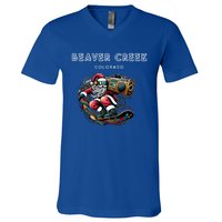 Beaver Creek New Colorado Cool Snowboard Christmas Santa Gift V-Neck T-Shirt